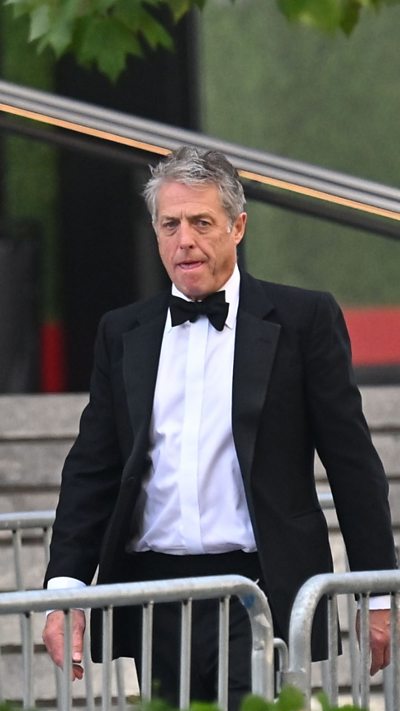 Hugh Grant arrives at Madison Square Garden.
