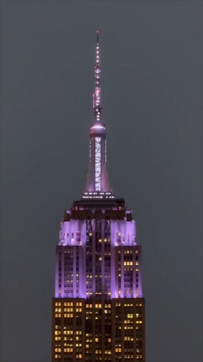 Empire State Building turns lavender for Taylor Swift wedding
