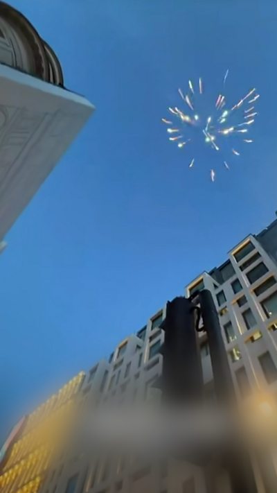 Fireworks in Piccadilly as fans celebrate England's win over Mexico