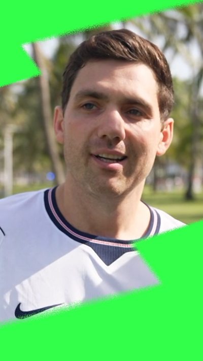 A man wearing an England shirt on a sunny day in Miami