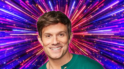 Headshot of Will Best in front of branding for Strictly Come Dancing 2026.