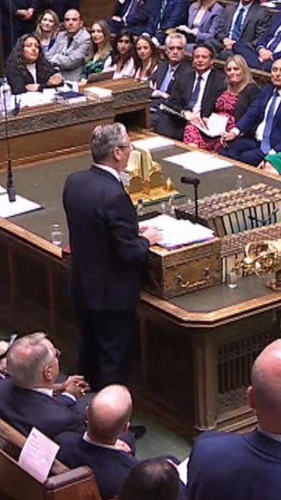 Starmer stood at dispatch box