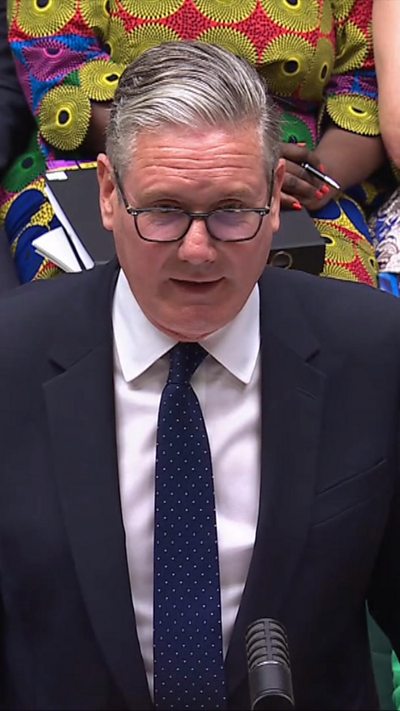 Starmer speaking at House of Commons