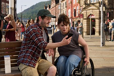 Dick Carwyn (IWAN RHEON) and Dr Gabriele Fox (RUTH MADELEY) in The Rapture (Credit: BBC / Mammoth Screen Photographer: Simon Ridgway)