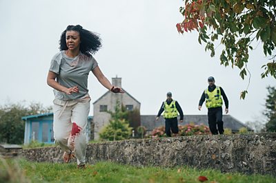 Bethany Krall (INDIA AMARTEIFIO) in The Rapture (Credit: BBC / Mammoth Screen Photographer: James Pardon)