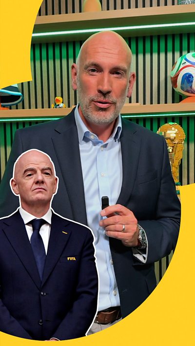 BBC Sports Editor Dan Roan and FIFA president Gianni Infantino