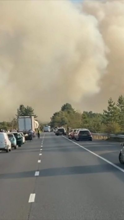 Smoke seen from street