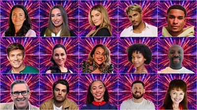 A collage of headshots of all 15 Strictly Come Dancing 2026 contestants