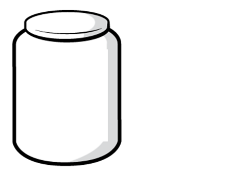 An empty glass jar.