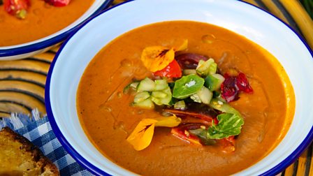 Charred tomato gazpacho recipe - BBC Food