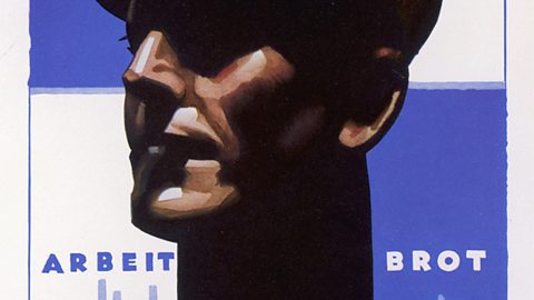 Nazi poster with the slogan 'Work means bread'.