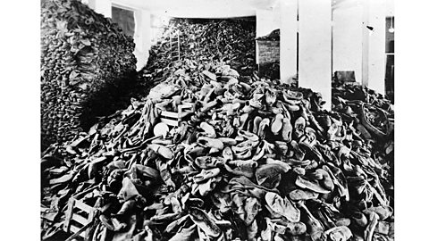 Auschwitz's concentration camp: the hangar of shoes.