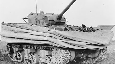 Photograph of a sherman tank