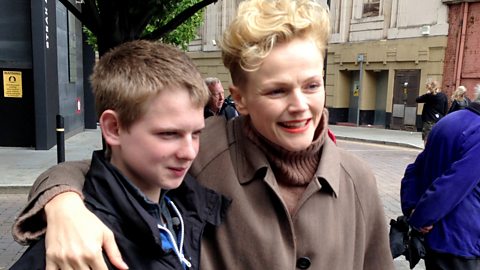 Mathew and Maxine Peake at the commemoration of the 2014 anniversary of the Peterloo Massacre.