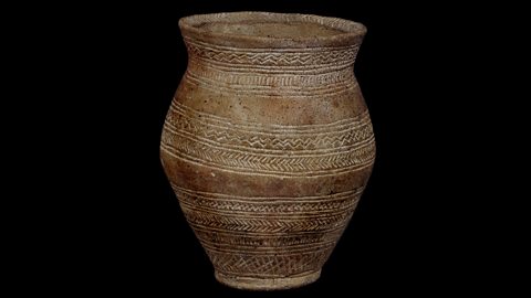 A clay beaker from Rudston in Yorkshire