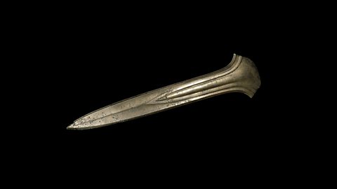 A large bronze dagger found in Oxborough, Norfolk