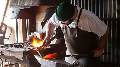 Large Kitchen Knife - Damascus - Owen Bush Bushfire Forge