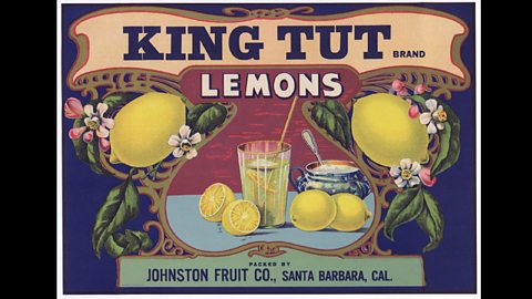 Poster advertising King Tut lemons.