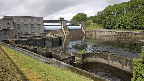 The hydroelectric power station at Pitlochry, Scotland