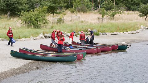 A photo of kayaking in the Lake District.