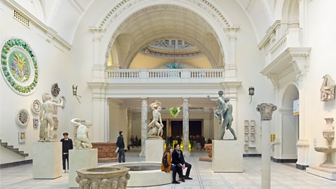 Gallery inside Victoria and Albert Museum in South Kensington