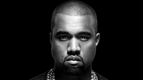 kanye west face black and white