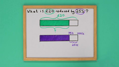 Whiteboard with two bars drawn on it