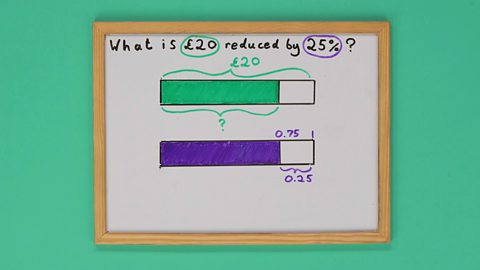 Whiteboard with two bars drawn on it