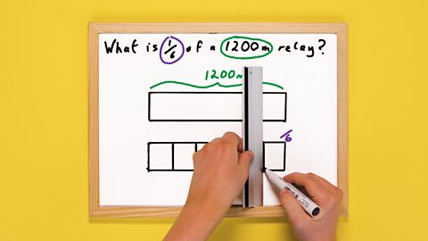 Whiteboard with two bar models