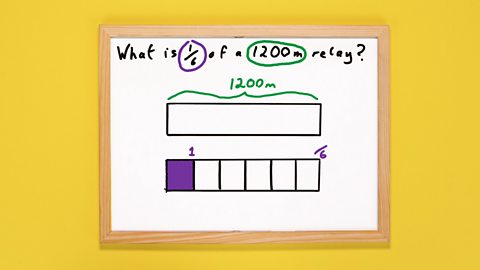 Whiteboard with two bar models