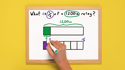 Whiteboard with two bar models