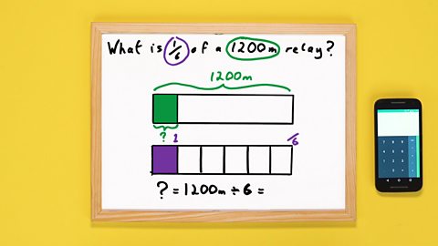 Whiteboard with two bar models