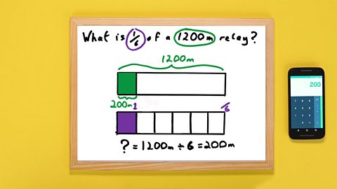 Whiteboard with final calculation