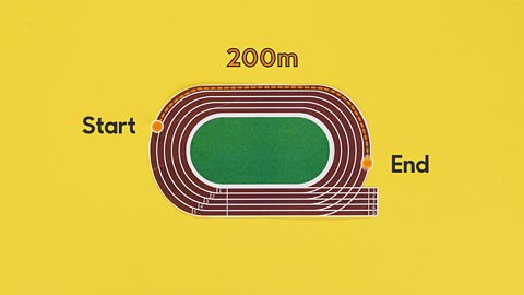 1/6 shown on the running track