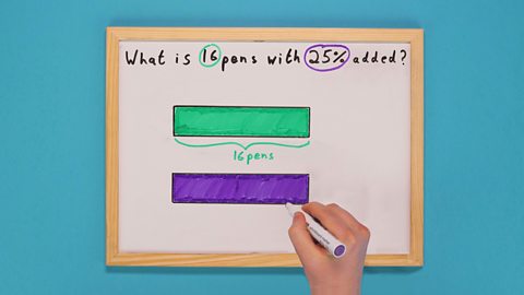 Whiteboard showing two bars