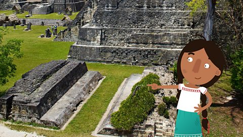 Ball court remains in the city of Tikal.