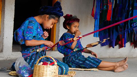 Maya children working