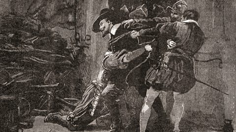 Guy Fawkes being captured