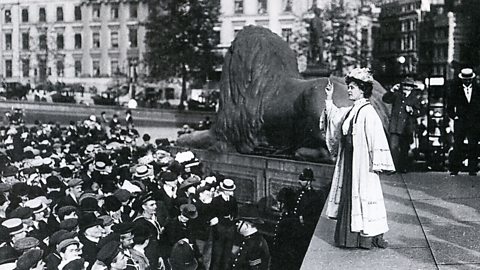 Enneline Pankhurst's speech in Trafalgar Square