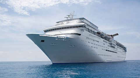 Cruise ship in Caribbean sea
