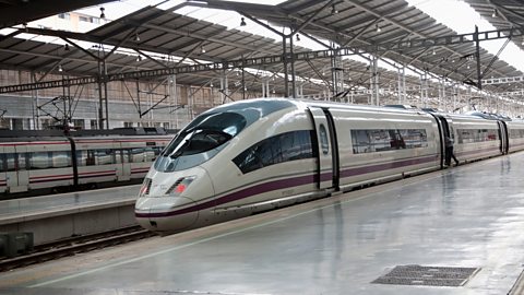 A high-speed train at the station
