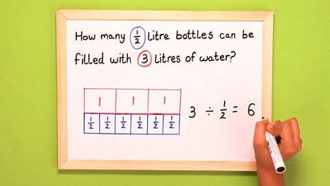 STEP 5 - Add up how many of the smaller sections with a ½ and that's your answer! In this instance the answer is 6.