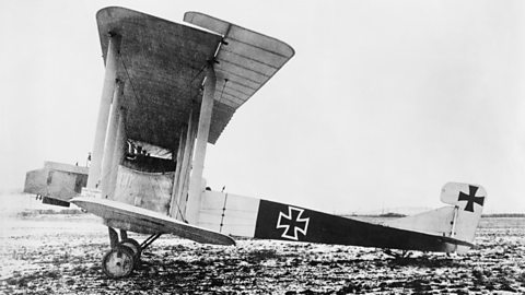 A German Gotha bomber plane in World War One