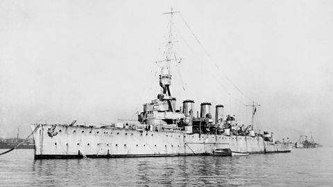 A photograph of World War One battleship HMS Centurion at sea