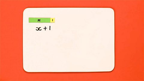 When adding a number to x we use the plus symbol and the number: x + 1.