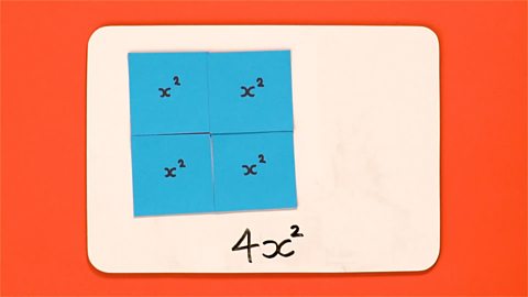 When multiplying x by itself (called squaring), we use the squared symbol (a small 2 in the right hand corner).