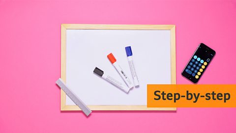 Pens, ruler, calculator, whiteboard