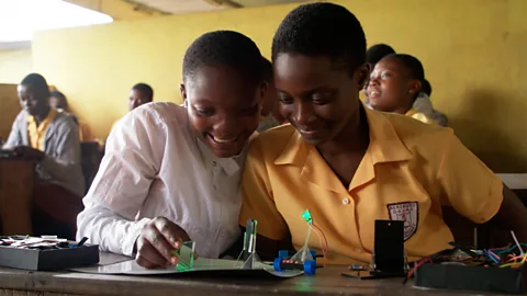 Children pursuing their science dream