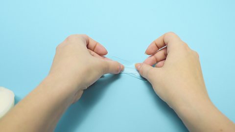 A pair of hands placing a layer of onion epidermis on a glass slide.