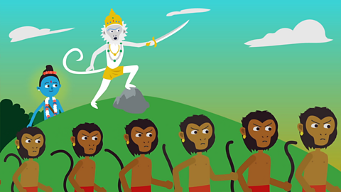 Hanuman gand his army